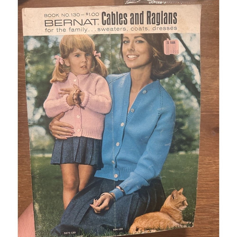 Vintage 1966 Women Men Fashion Magazine Catalog Cables &‎ Raglans Bernat 47page